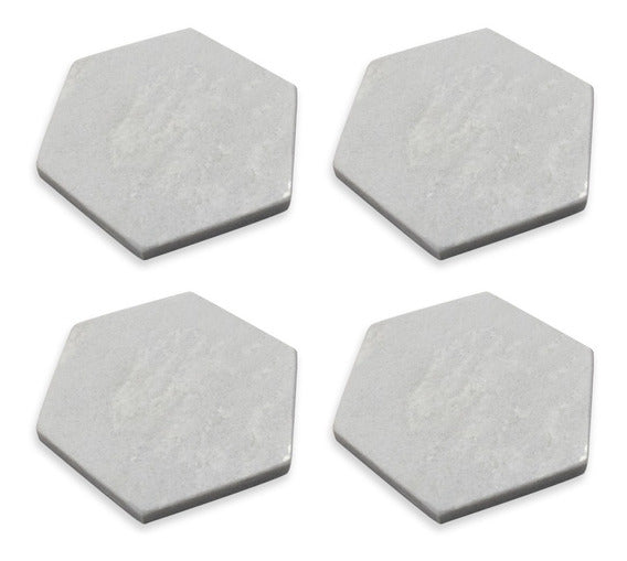 Coasters hexagonales concreto natural (Set de 4)