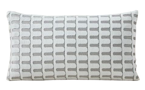 Cojín  riñonera arcos gris