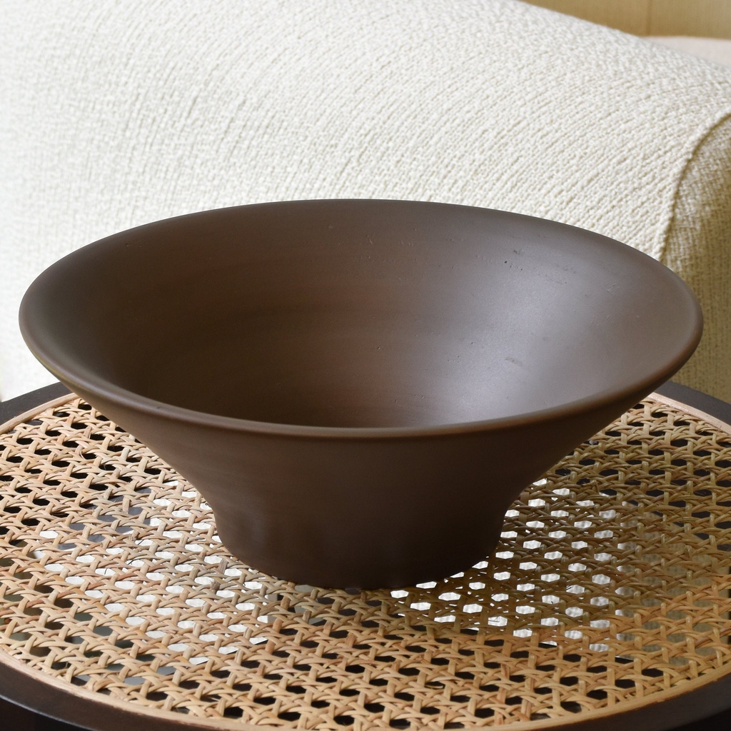 Plato de madera pequeño taupe