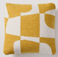 Cojín Patrones Amarillo y Blanco