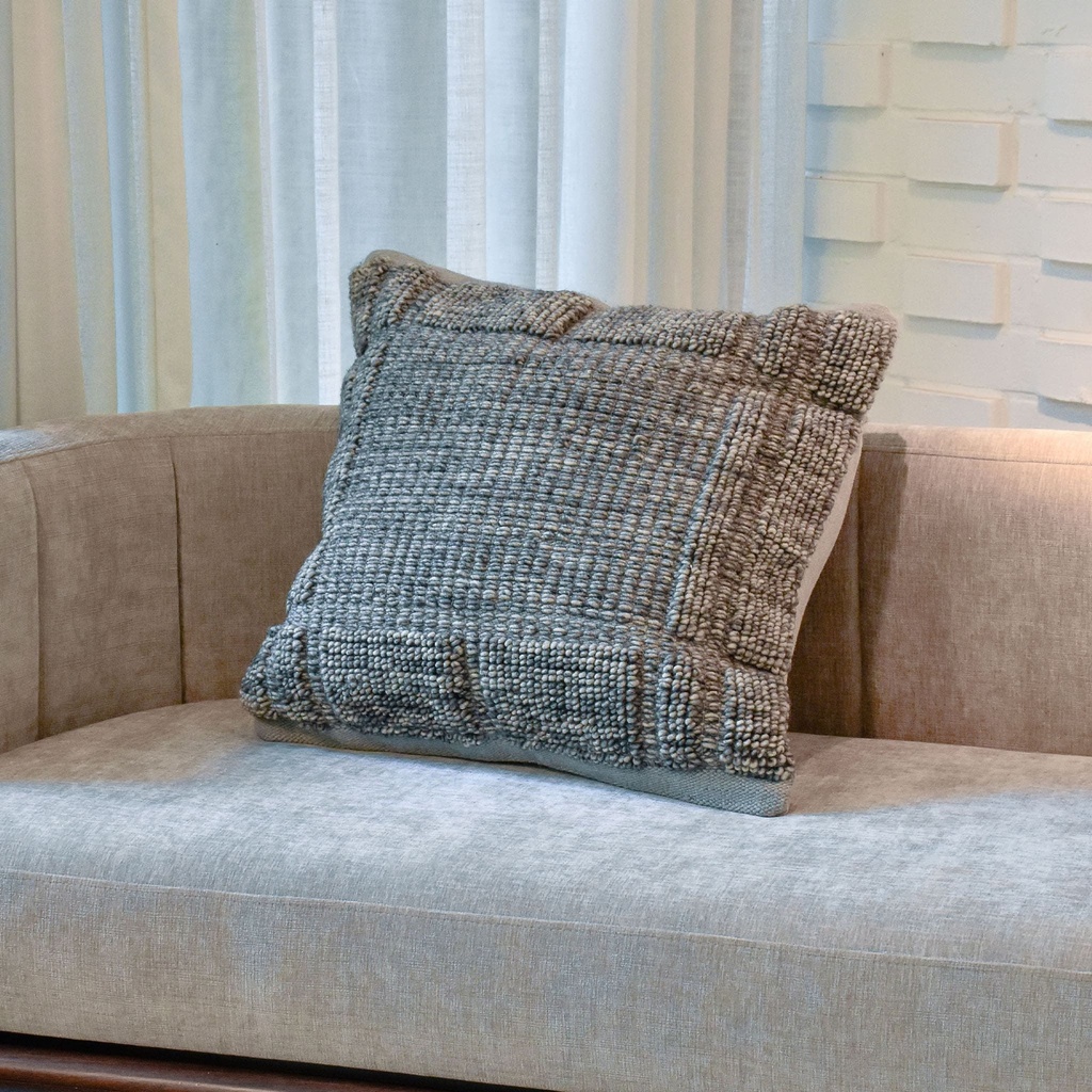 Cojín Lana Gris Cuadrado