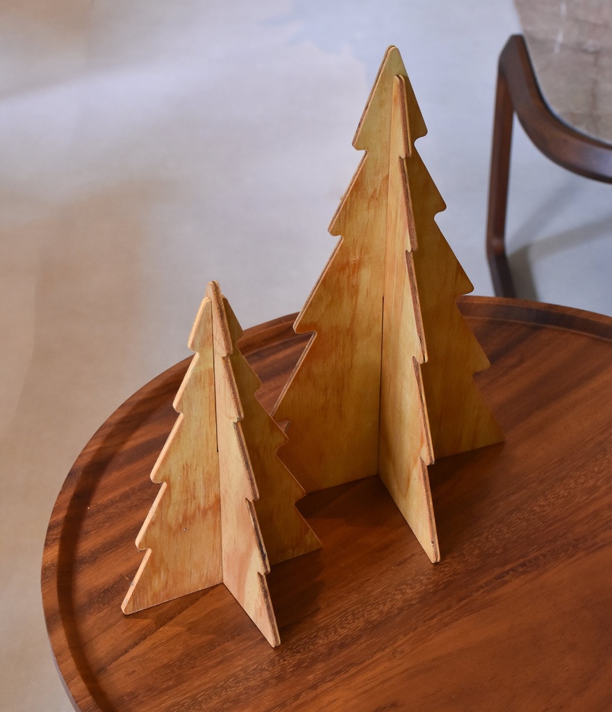 Arboles navideños de madera (Set de 2)