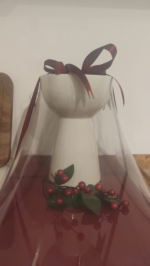 Florero Copa grande sólido blanco