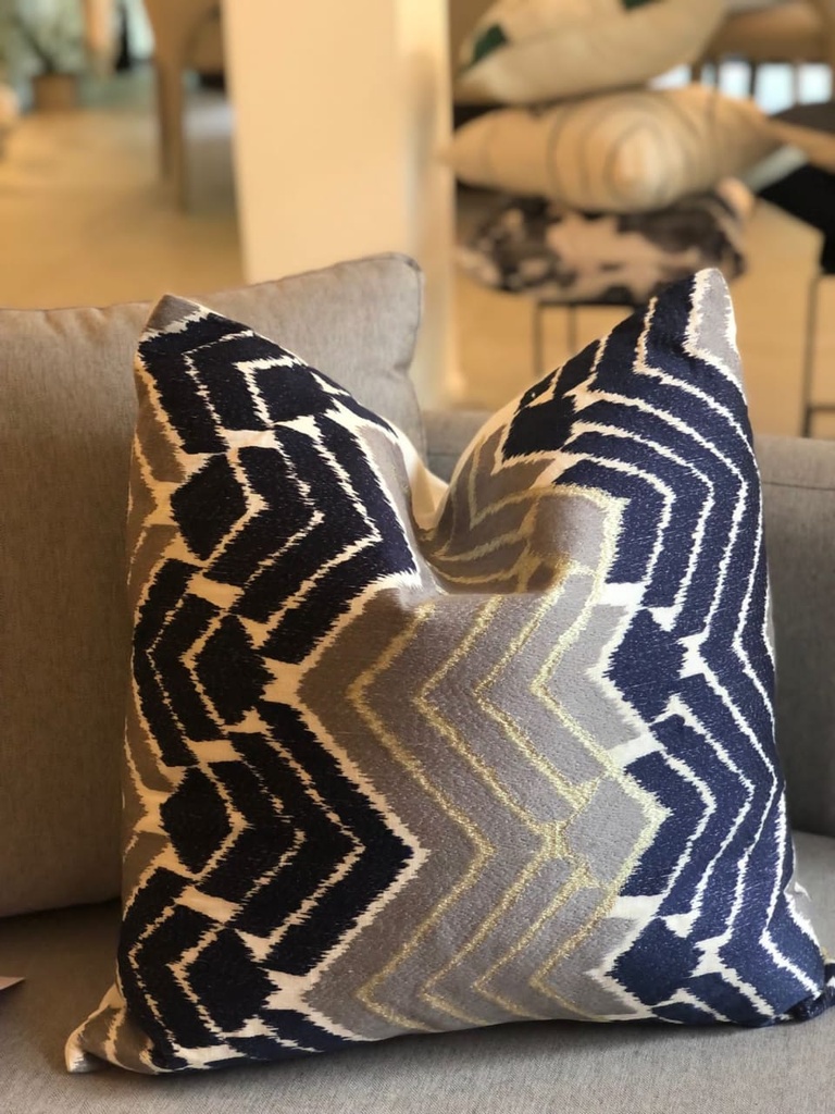 Cojín Montañas Azul y Gris