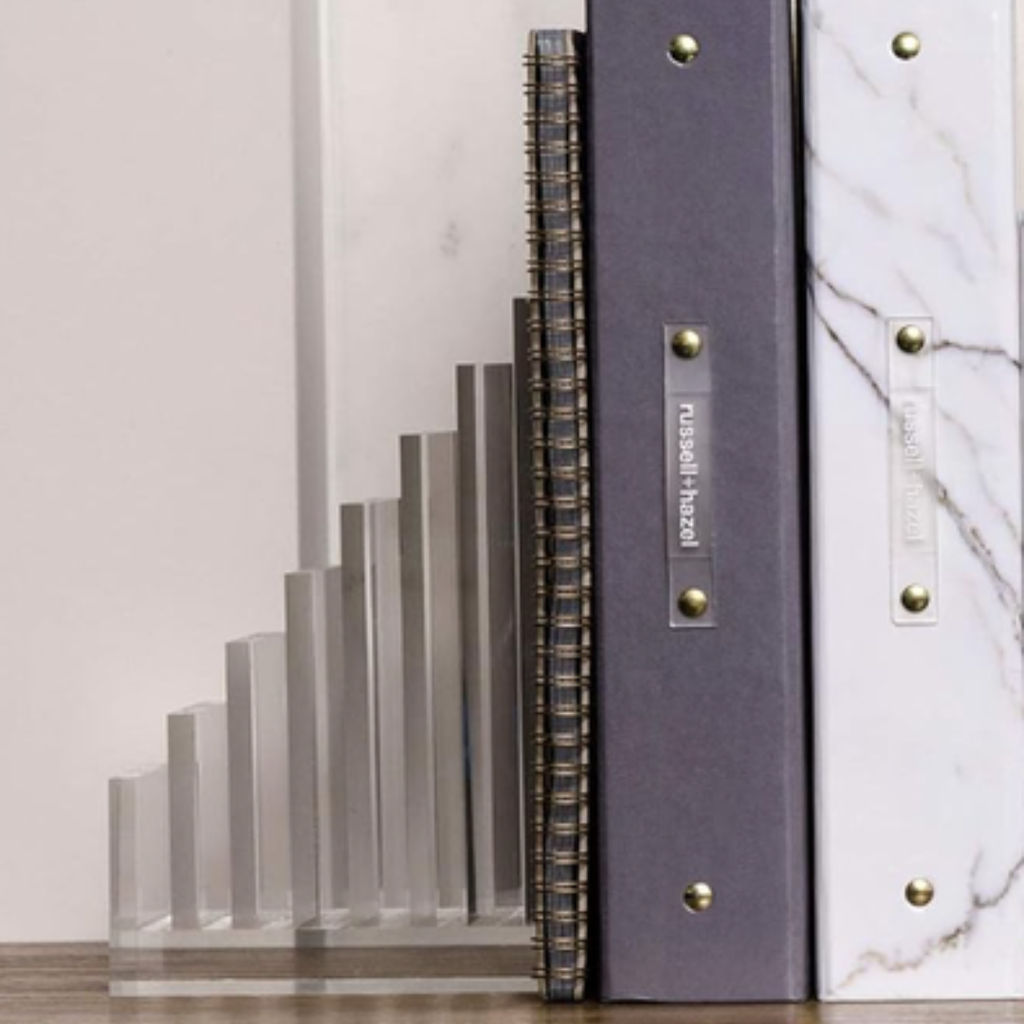Bookend Acrilico Lineas