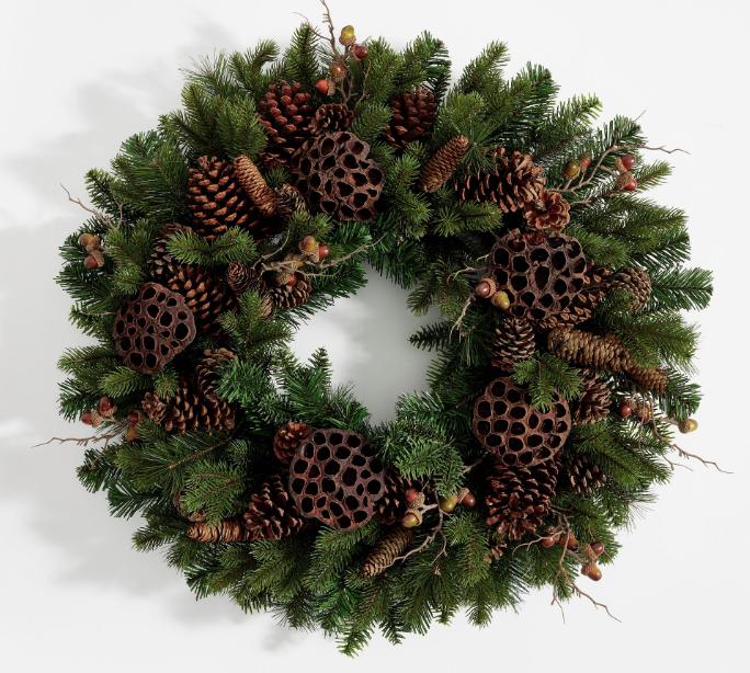 Corona de Pino y Vaina de Loto