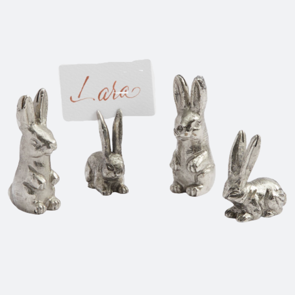 Porta Tarjetas de Mesa (Set de 4 Conejos)