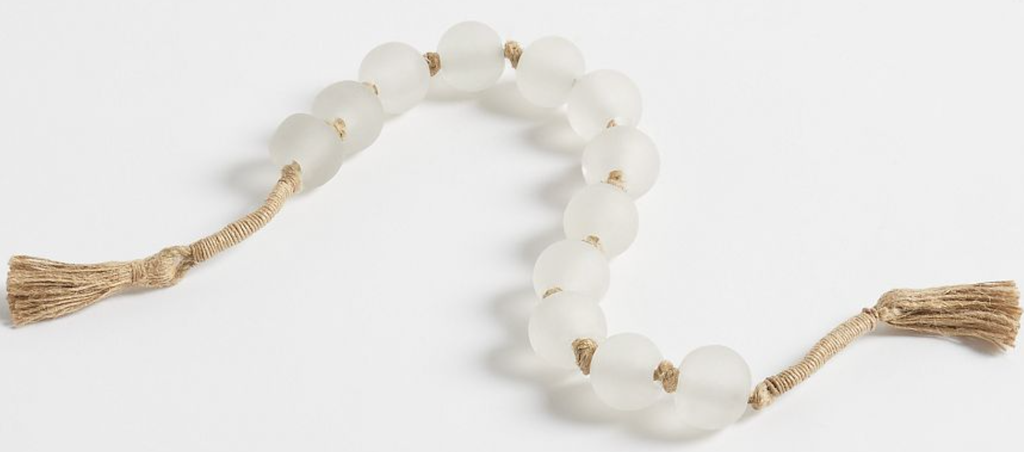 Cadena de Bolitas de Vidrio Transparentes