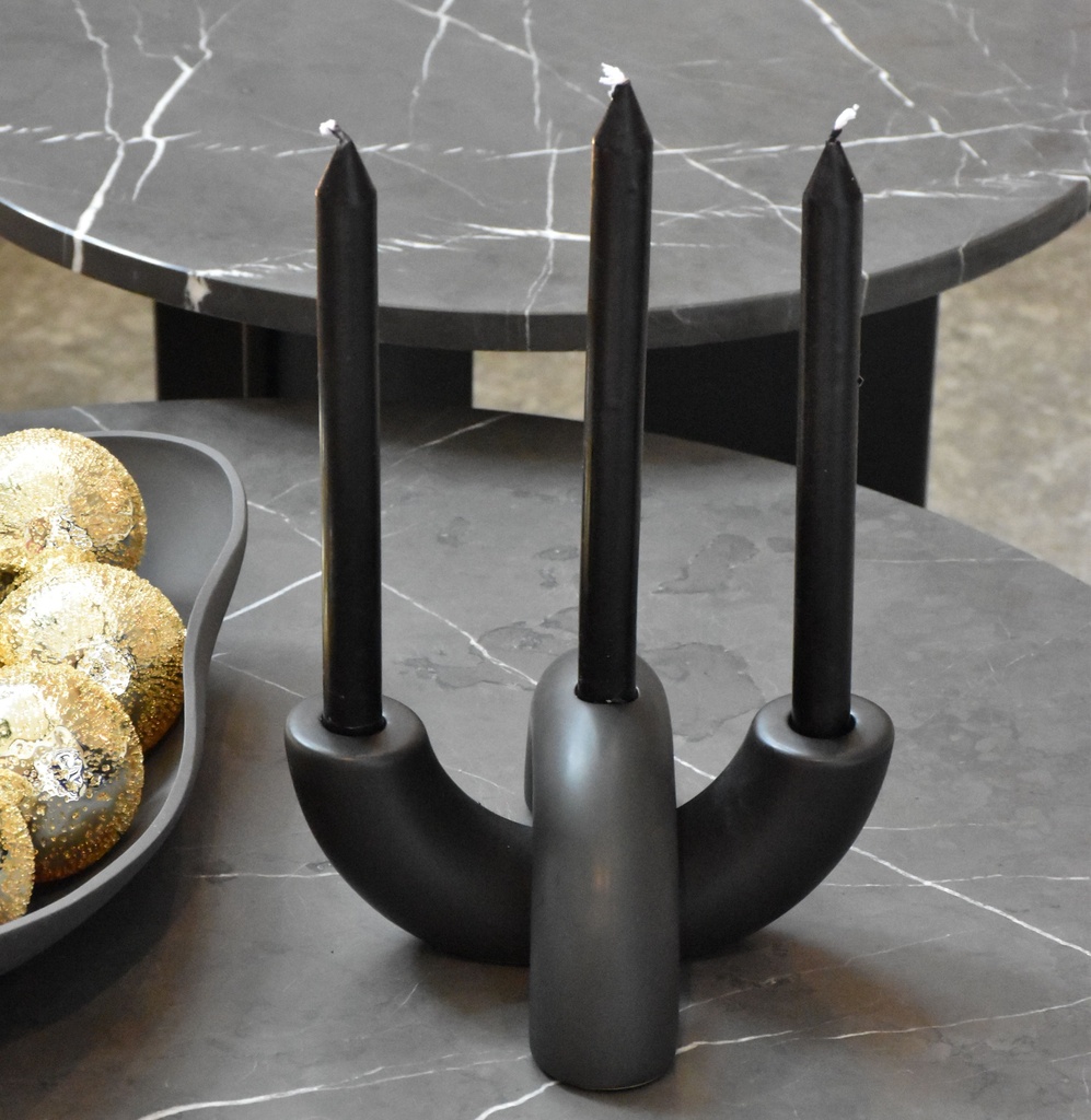 Juego de candelabros de cerámica