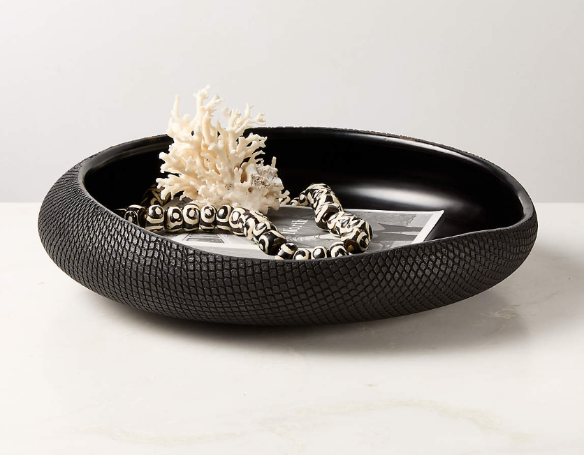 Cuenco Decorativo de Terracota Negro