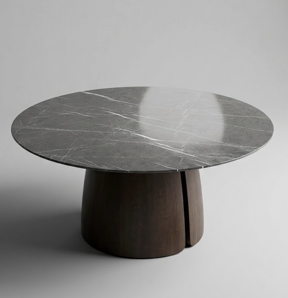 Mesa Redonda Sara con Top de mármol