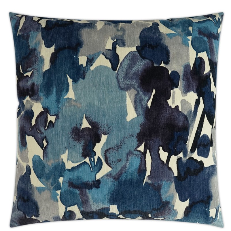 Cojín cuadrado Aquarelle Indigo 