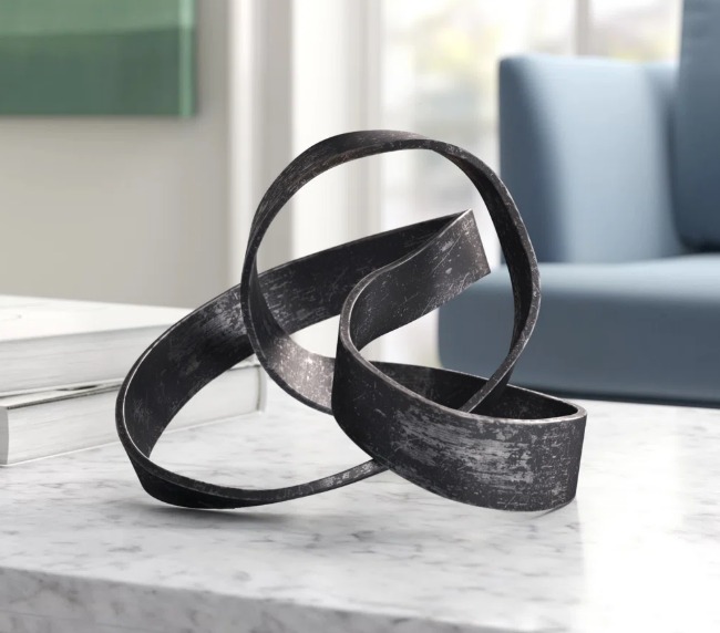 Modern Aluminum Abstract Interwoven