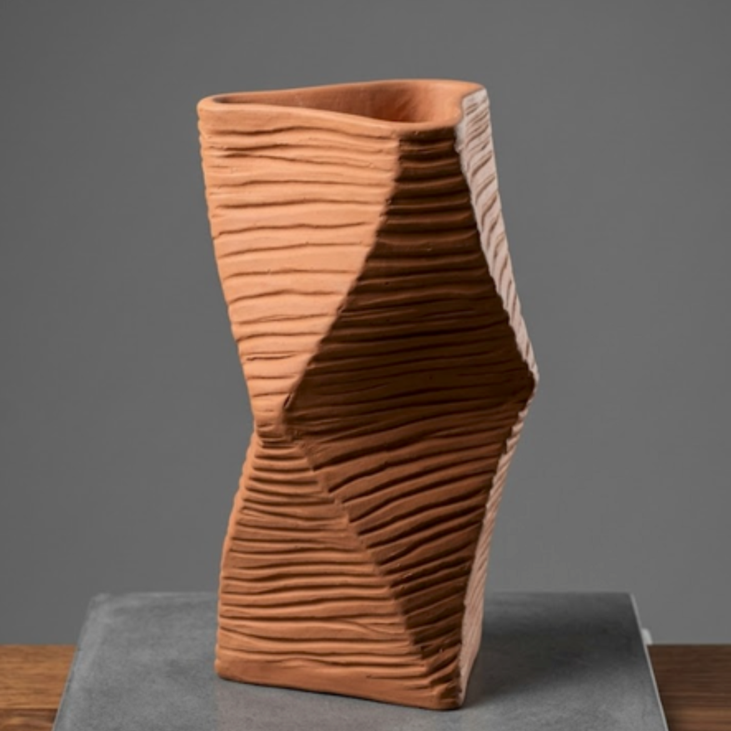 Florero Piramidal Terracota