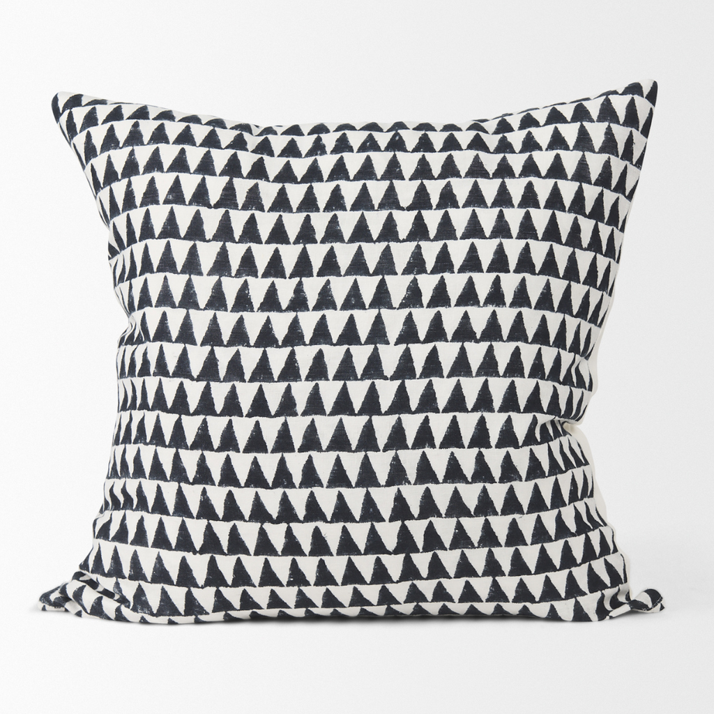 Cojín Decorativo Geometría Crema y Negro