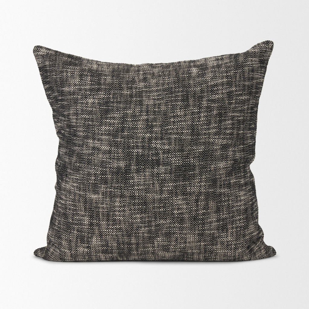 Cojín Decorativo Algodón Crema y Negro