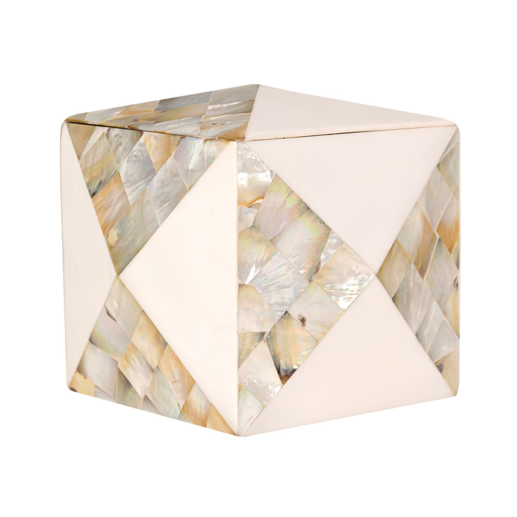 Caja Decorativa Prisma Nácar