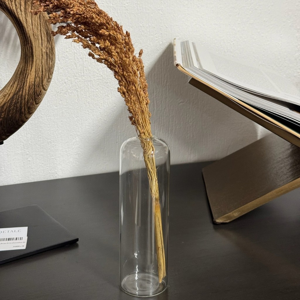 Florero Cilíndrico de Cristal Grande