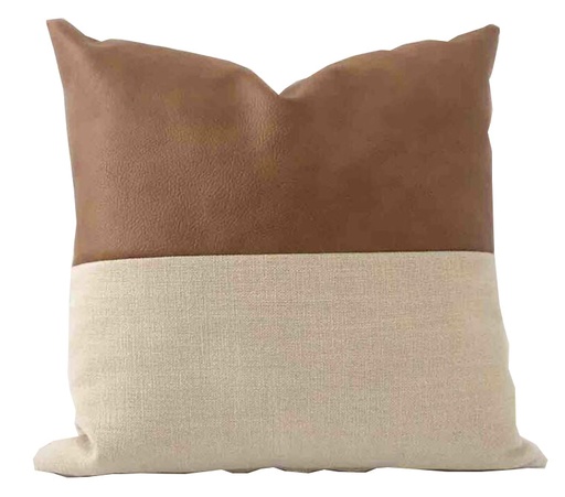 [C0019] Cojín Lino y Cuero