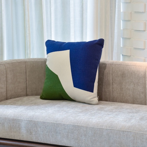 [C0054] Cojín Patrones Azul y Verde