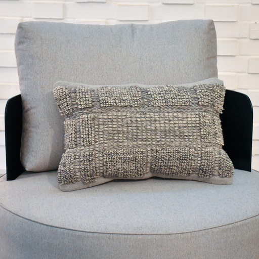 [C0044] Cojín Lana Gris Riñonera