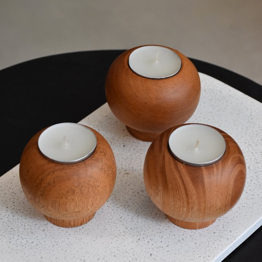 Velero Esfera Caoba Set de 3