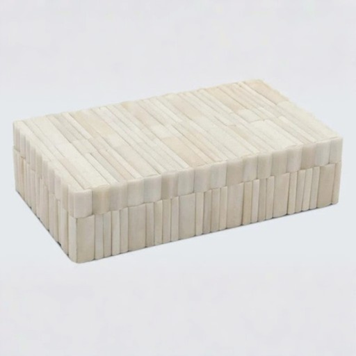 Caja Decorativa con Patron de Marfil