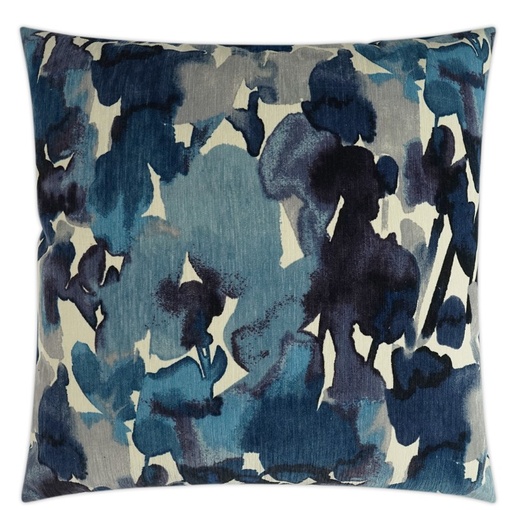 Cojín cuadrado Aquarelle Indigo 