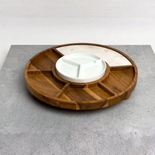 Boquitero de Madera con Marmol y Ceramica