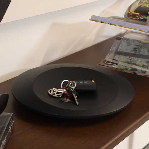 Plato Decorativo Color Negro