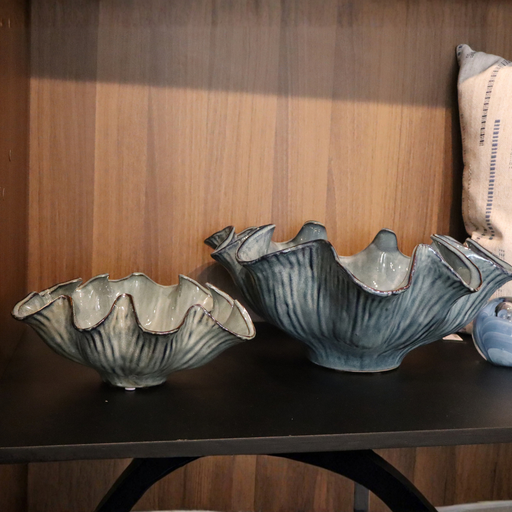 Cuenco Azul Ondulado Azul Petróleo Pequeño 